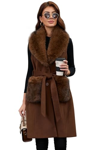 Manteau classique sans manches en laine résolvant le manque de confort