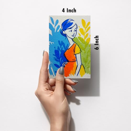 Image of SiddArtify Pregnancy Wall Art Poster Print Set - Modern Woman Art Decor for Living Room Bedroom Nursery - Set of 2-4x6 Inch - Board (Pack of 6) - Sticker (Pack of 6)