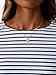 LilyCoco Womens Striped Long Sleeve Shirt Boat Neck Tops Breton Loose Fit Tshirt Black White Small