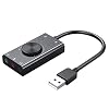 DALADA TechRise USB-geluidskaart, stereo-soundadapter, splitterconverter met volumeregeling voor Windows en Mac, plug…