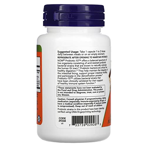 Now Foods, PROBIÓTICO-10 25 BILHÕES 50 VCAPS