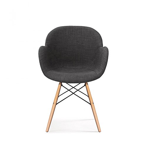 Chaise design en tissu Ki-oon Soft Drawer gris anthracite idéale contre le mal de dos - 2