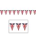 Beistle 59853 Union Jack Pennant Banner, 11 x 12, Red/White/Blue (Value 3-Pack)