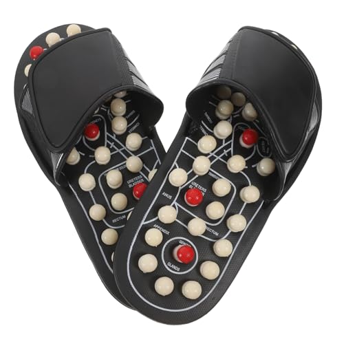 GOOHOCHY Massag Hausschuh Mit Akupunkturmassage Und Reflexzonenmassage Für Fußentspannung Rotierende Tai-chi-klatschmassageschuhe Magnetische Massagepantoffeln Für Männer Und Frauen