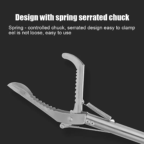 Schlangenzange, 150 cm extra langes Schlangengreifwerkzeug, zusammenklappbare Reptilienschlangenzange, Schlangenfangstab aus Edelstahl, Schlangen- und Reptilienhaken 1,5M Clip biegen