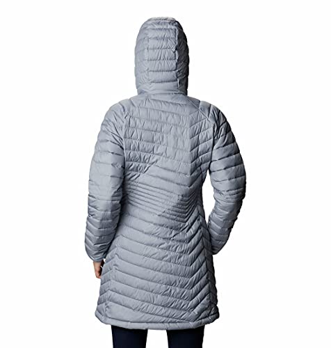 Columbia Jaqueta feminina Powder Lite média, Tradewinds cinza, pequena