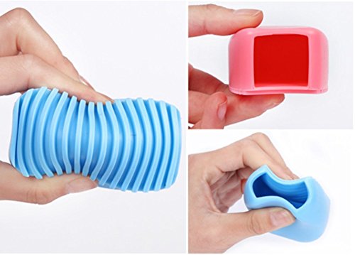 Mini tabla de lavar para ropa interior y calcetines de silicona azul rosa AKOAK pack de 2 4