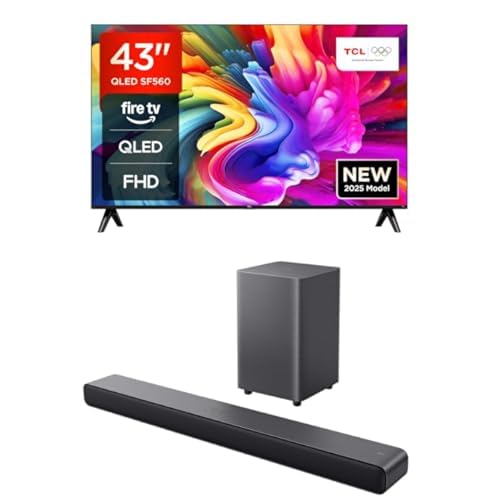 Image of TCL 43SF560-UK with Fire TV + TCL S55HK 2.1 channel Dolby Atmos Soundbar