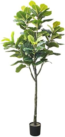 Findosom Artificial Fiddle Leaf Fig Tree, 6FT Ficus Tree Artificial in Pot, Large Faux Plants Fake Trees Perfect for Indoor Outdoor House Home Office Garden Modern Decoration Housewarming Gift