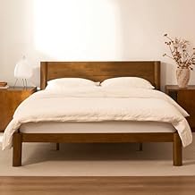 FLEXISPOT Hako G2 Japanese Joinery Bed Frame King, Solid Rubberwood King Bed with Storage Headboard, IAS&SGS Certified, Japandi Minimalist, No Tools Assembly, 1500lb Capacity,