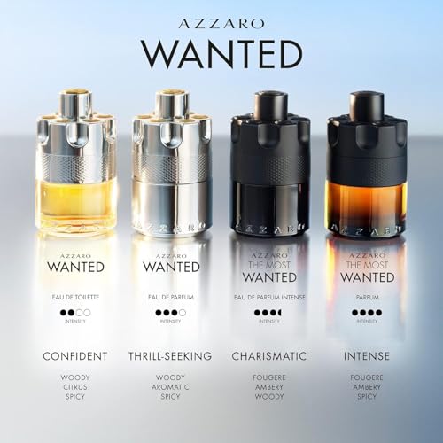 azzaro wanted eau de toilette - vibrant amp irresistible mens cologne - woody citrus amp spicy fragrance - fresh notes of cardamom lemon vetiver - everyday wear - luxury perfumes for men