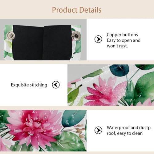 Boîte à mouchoirs fleurs roses (lot de 2) distributeur de serviettes de table - 4