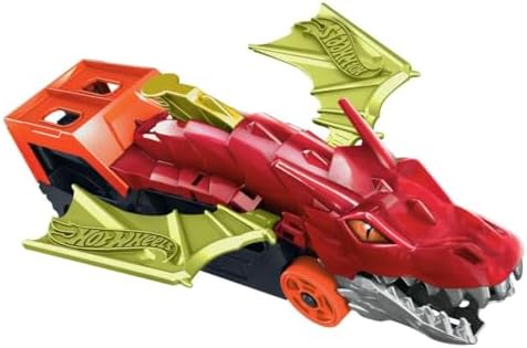 Hot Wheels City Dragon Launch Transporter & 1:64 Scale Car