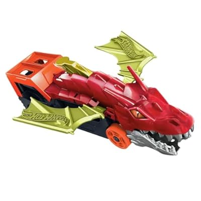 Hot Wheels City Dragón Mastica Coches, Transporte y lanzador para coches de juguete, incluye 1 vehículo die-cast (Mattel GTK42) | Ya disponible en tu tienda friki favorita! En mundofriki.es!