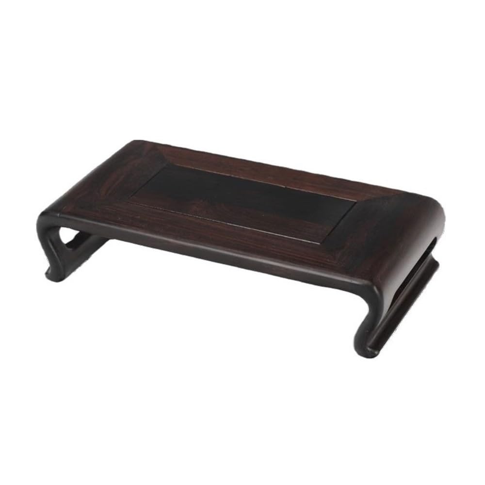 F4j5L7g2 Display Stand Base Bonsai Base Wooden Rectangular, with Grips Vase Display Stand Home Decorations(Medium)