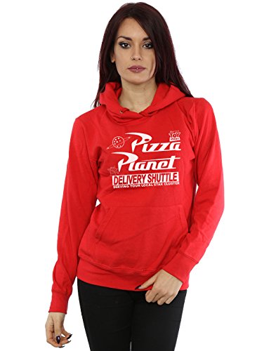 Disney Women's Toy Story Pizza Planet Logo Hoodie Large Red