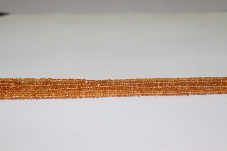 Perles de citrine naturelle 3mm pierre précieuse pour bracelet - 4