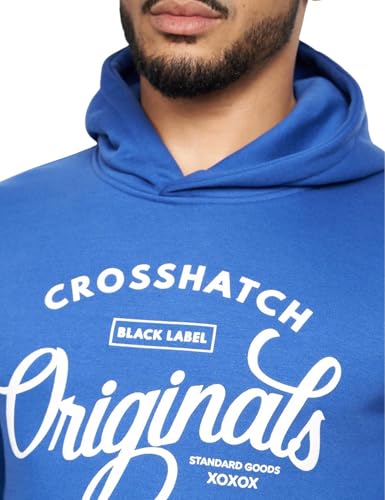 Crosshatch 2 Pack Hoodie Sweatshirt Designer Branded Hoody Fleece Gift Present Top by Jeanbase Black/Blue S - Image 7