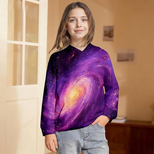 Sweat à capuche galaxie garçon idée cadeau anniversaire vêtement ado décontracté - 3