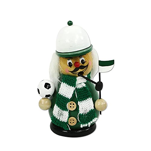 Räuchermann als Fussballer mit grün/weissem Outfit, ca. 12 cm