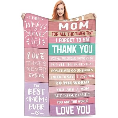 Birthday Gifts for mom, Women Birthday Ideas, Best Gifts for Mom, Happy Woman Bday,Mother's Day Decorations Throw Blanket 50"X60" (60 * 50in, Pink)