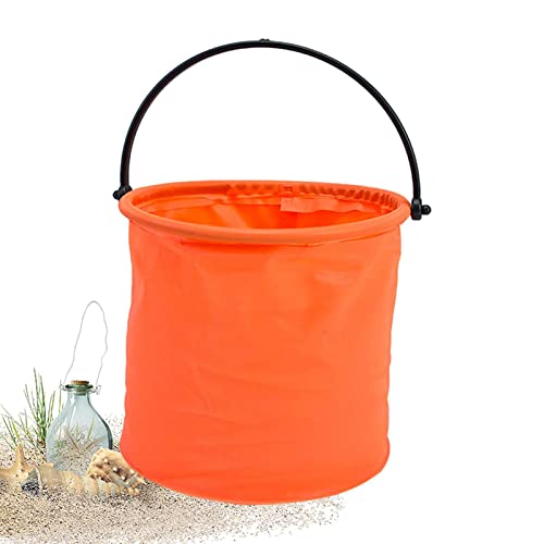 Balde de praia dobrável - Balde Dobrável para Areia de Praia com Asa,Brinquedo dobrável ao ar livre