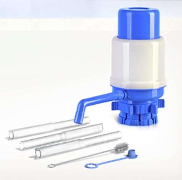 Manual Water Pump for 5 Gallon Bottle – Secure Fit on Crown Top Jugs - Adjustable Tube Length, Protective Spout Cap, Cleaning Brush, BPA-Free Food-Grade Material – 5 Gallon Water Pump by Macco - Used condition - Image 4