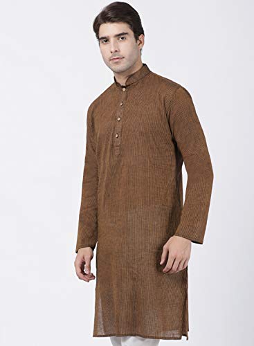 Image of VASTRAMAY Men's Royal Blue Pure Cotton Kurta