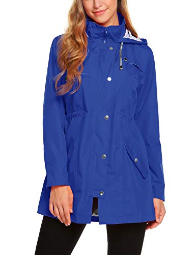 ZHENWEI Womens Lightweight Hooded Waterproof Rain Jacket