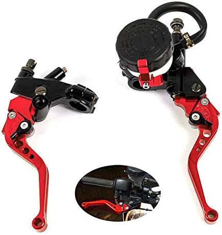 Miniatura 5 de Freno hidráulico universal Motorbke de 7/8 pulgadas y palanca de embrague izquierdo y derecho par de aceite de metal adecuado para la mayoría de