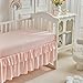 Lace Ruffle Crib Bedding Set 3 Pieces Baby Boho Lace Quilted Comforter with Fitted Sheet and Bed Skirt - Cute Ruffled Shabby Chic Baby Bedding Soft Blanket Design Cream White Beige