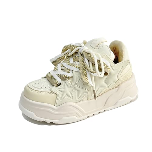 Chaussure casual beige plateforme Y2K pour marche urbaine légère taille 40