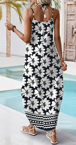 Image of WIHOLL Summer Dresses for Women 2026 Maxi Dress Boho Halter Dress Sundresses Beach Vacation Clothes Travel Outfits