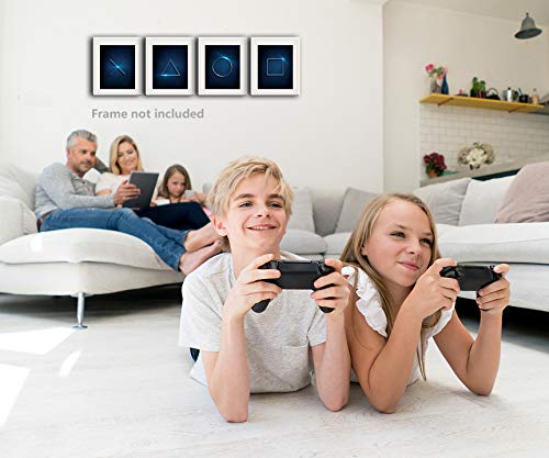 Playstation 5 Video Game Decor Wall Art Print, Gift For Gamers, Game Themed Decoration For Kid's Room, Gameing Poster For Boy's Bedroom,Modern Ps4 Decor For Men Cave, Set Of 4(8”X10”,Unframed). #TOP6