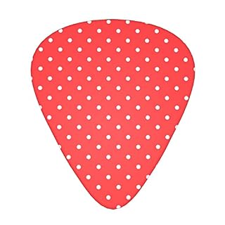 Ensemble de 12 médiators de guitare à pois rouges et blancs pour guitare acoustique, guitare électrique, contrebasse… - Les Beatles, Paul McCartney, John Lennon, RIngo Starr, George Harrison