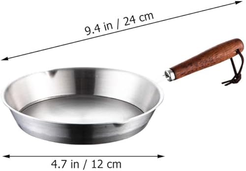 Miniatura 2 de UPKOCH Sartén antiadherente, sartén para huevos, mini tortillas, de acero inoxidable, utensilios de cocina, sartén de calentamiento de aceite para
