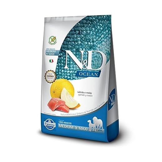 Ração Farmina N&D Ocean Salmão e Melão para Cães Adultos Raças Médias e Grandes - 2,5kg