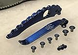 Blue Titanium Back Spacer Deep Pocket Clip & Screws Set For Spyderco Manix 2 G10