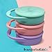 BraveJusticeKidsCo | Snack Attack Snack Cup | Collapsible Silicone Snack Container | Toddler and Baby Snack Catcher Lid (Purple)
