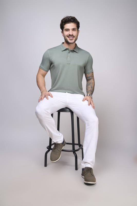 Image of Interwove Bamboo Knitted Polo T-Shirt