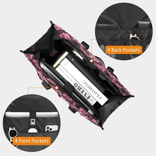 Image of TOPDesign Utility Water Resistant Tote Bag with 22 Pockets, Zipper Closure