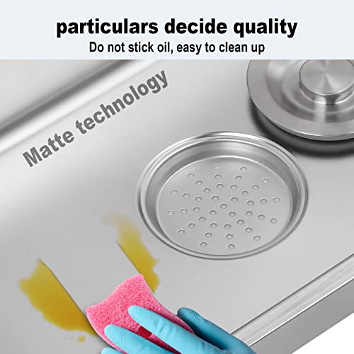 Outdoor Commercial Garage Sink，Wall-Mounted 1 Compartment，Indoor Laundry Sink，Kitchen Stainless Steel Sink，Industrial Sink，Utility Washing Hand Basin (Size : 38 * 32+Cold Faucet) #TOP4