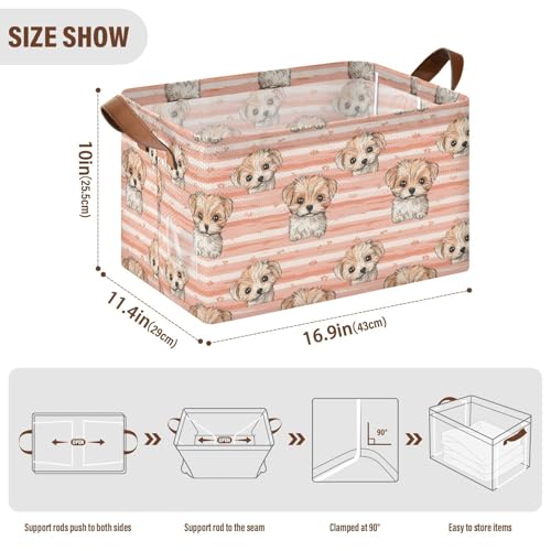 Panier de rangement pour étagères pour chiots et chiens cube