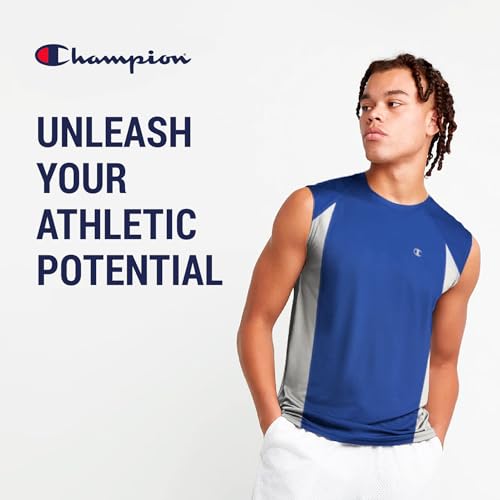 Champion Big and Tall Muscle Shirts for Men - Quick Dry Active Moisture Wicking Royal, 3X Tall - image 2