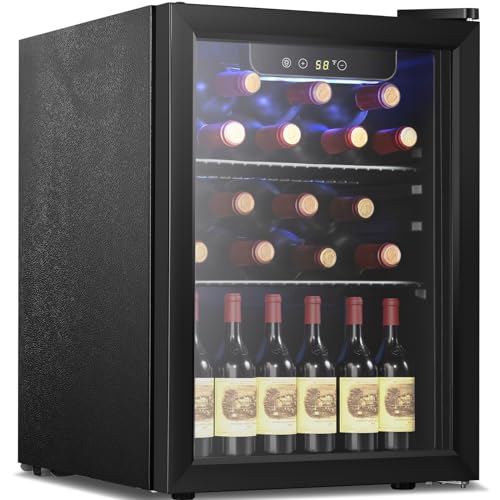Image of Antarctic Star Mini Fridge 68 Can Beverage Refrigerator Cooler with Glass Door,Adjustable Shelves & Digital Temperature for Soda Beer or beverage cooler for Home, Office Bar 1.7cu.ft