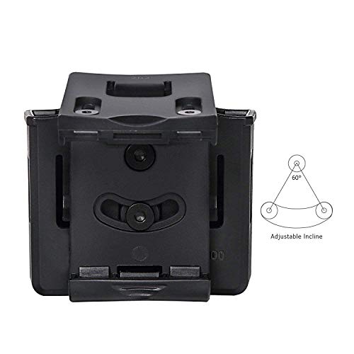 efluky Magazin Holster Magazintasche Pistole Passt für Walther P99/Sig Sauer p226/Glock 17 19/CZ p-09/Beretta/H&K/Browning/Ruger/Steyr/S&W/Taurus, Belt 60°