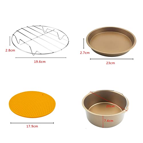 Friteuse à air accessoire universel 8 pouces kit de cuisson 6 pièces complet - 3