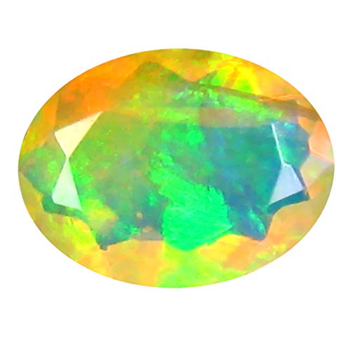 Pierre précieuse opale arc-en-ciel éthiopienne ovale 11x8mm pour création de bijoux