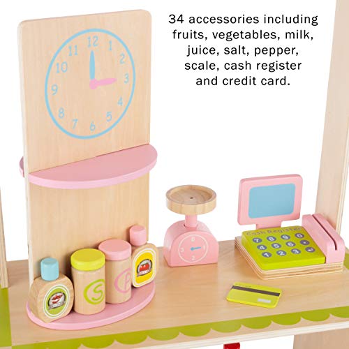 supermarket playset wooden
