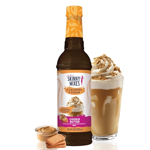 Image of Jordan's Skinny Mixes Sugar Free Coffee Syrup, Holiday Cookie Butter Coffee Flavoring Syrup, Zero Calorie Drink Mix for Lattes, Baking, Protein Shake, Dairy & Gluten Free, Kosher, 25.4 Fl Oz